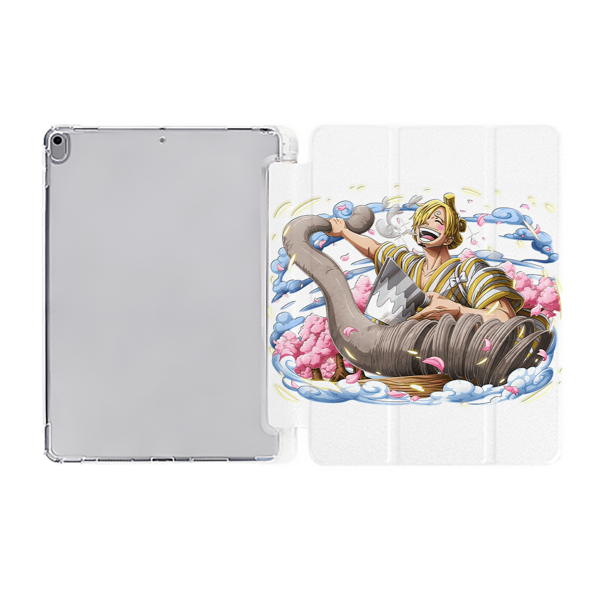 （画像用） ワンピース サンジ ONE PIECE Sanji IPad ケース ペン収納付き 三つ折りスタンド PUレザー×シリコン 対応機種9.5/10.5/10.9インチ